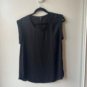 Black Sleeveless Blouse, J Crew, Size 8